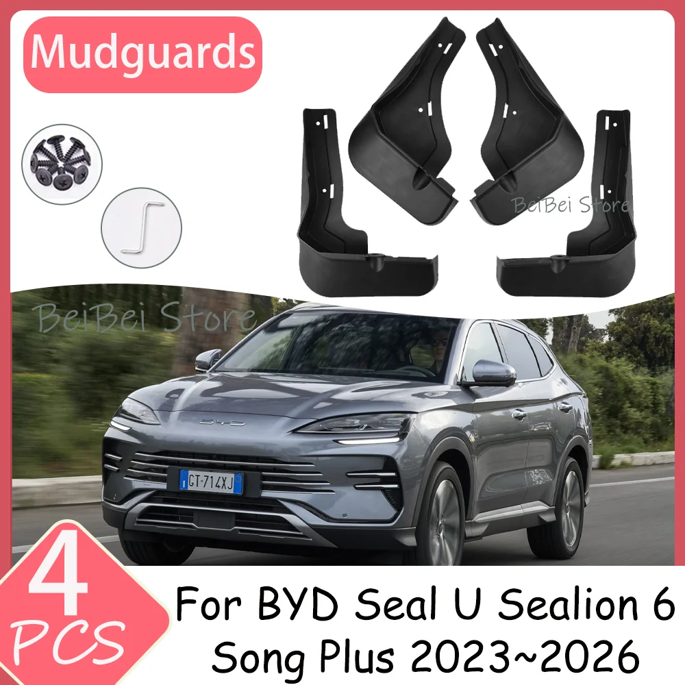 Для BYD Seal U, Sealion 6, Song Plus 2023~2026, 2024, 2025: Защитные брызговики на колеса автомобиля, 4 шт.
Для BYD Seal U, Sealion 6, Song Plus 2023~2026, 2024, 2025: Защитные брызговики на колеса автомобиля, 4 шт.