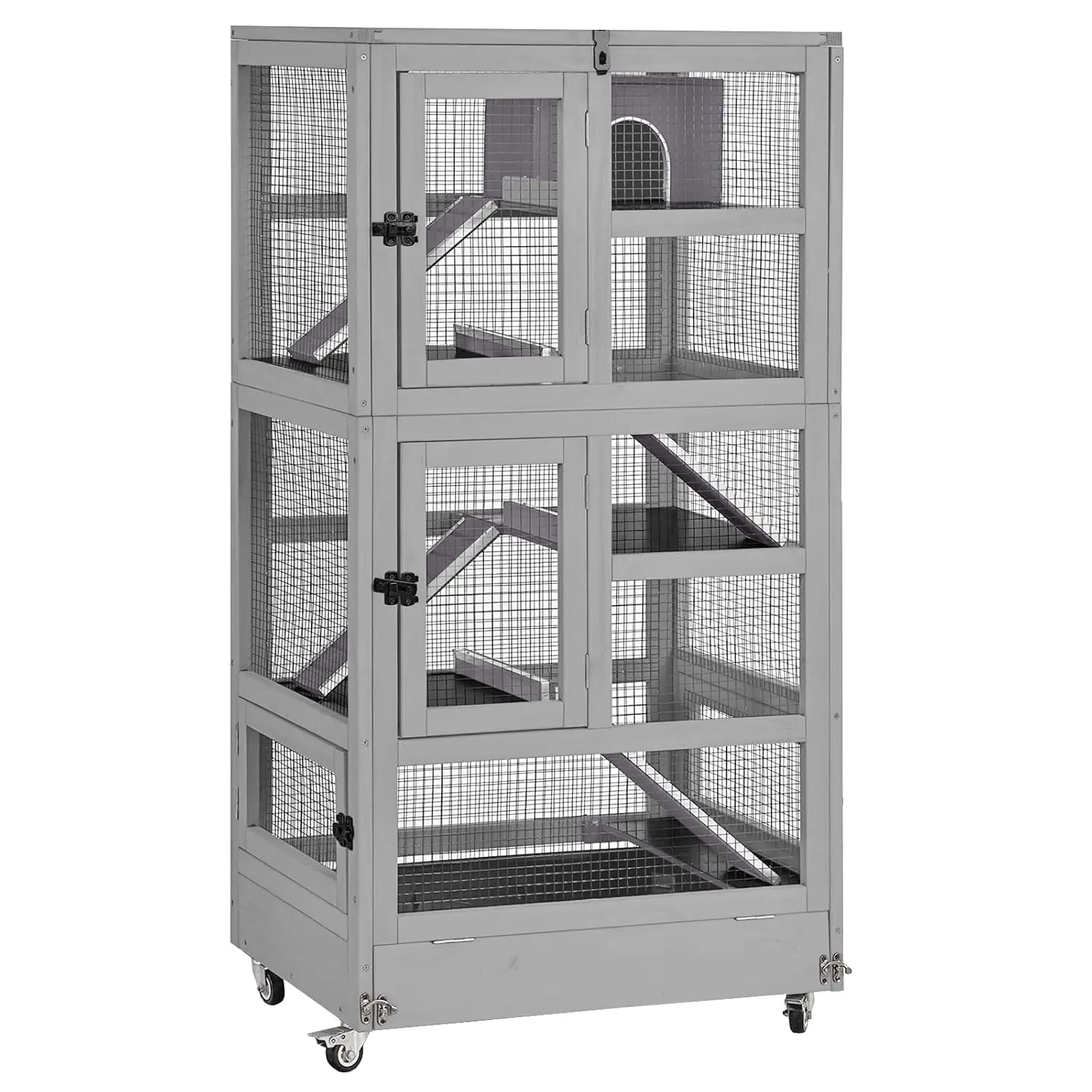 Клетка для мелких животных (шиншилл, хорьков, крыс) с алюминиевыми краями, устойчивыми к грызению, и ПВХ-полом, 5 уровней, на заказ
Клетка для мелких животных (шиншилл, хорьков, крыс) с алюминиевыми краями, устойчивыми к грызению, и ПВХ-полом, 5 уровней, на заказ