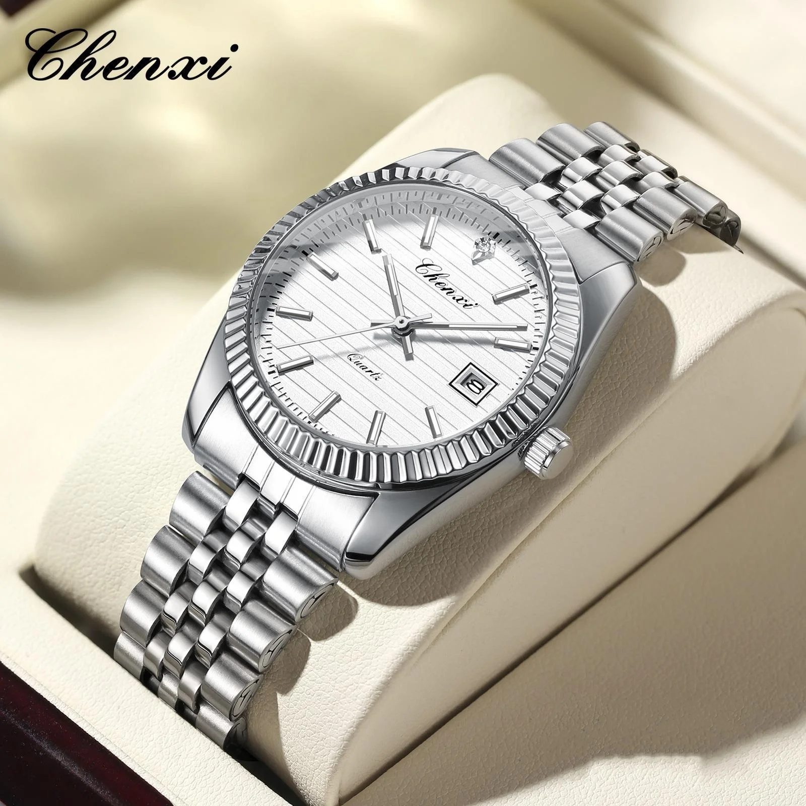Classic Luxury Men's Quartz Watch with Toothed Bezel, Business Steel Band, Waterproof Men's Wristwatch, Light Luxury Calendar Men's Commuter Quartz Watch, Full of Quality and Showcasing Mature Masculine Style, Durable and Long-Lasting, Popular Holiday and
Classic Luxury Men's Quartz Watch with Toothed Bezel, Business Steel Band, Waterproof Men's Wristwatch, Light Luxury Calendar Men's Commuter Quartz Watch, Full of Quality and Showcasing Mature Masculine Style, Durable and Long-Lasting, Popular Holiday and