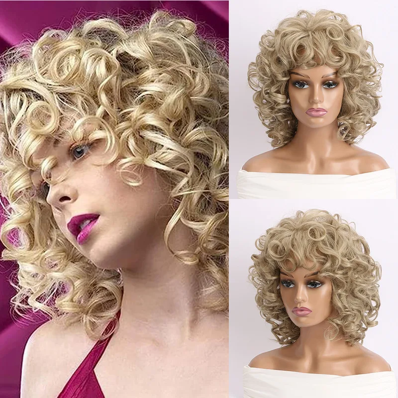 Synthetic Fiber Wig Rose Net New Short Curly Hair Light Gold Ladies Chemical Fiber Wig Natural And Realistic.
Synthetic Fiber Wig Rose Net New Short Curly Hair Light Gold Ladies Chemical Fiber Wig Natural And Realistic.