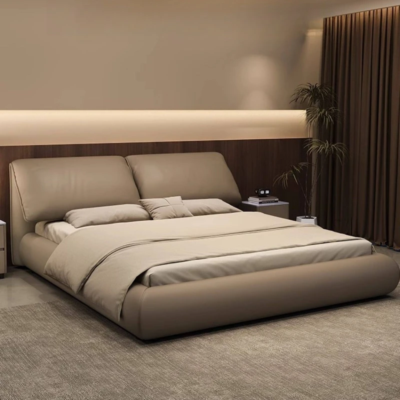 1.8 meters double bed large high-end minimalist leather bed frame Italian luxury home camas matrimoniales interior furniture
1.8 meters double bed large high-end minimalist leather bed frame Italian luxury home camas matrimoniales interior furniture