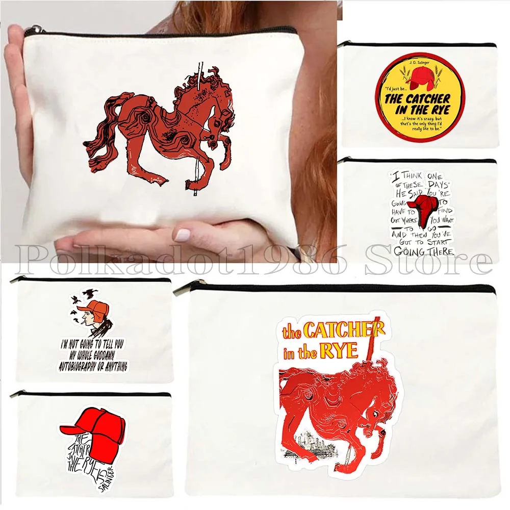 Book Gifts The Catcher in the Rye Holden's Red Hunting Cap Red Fire Horse Canvas Cosmetic Makeup Toilet Bag Pencil Case Pouch
Book Gifts The Catcher in the Rye Holden's Red Hunting Cap Red Fire Horse Canvas Cosmetic Makeup Toilet Bag Pencil Case Pouch