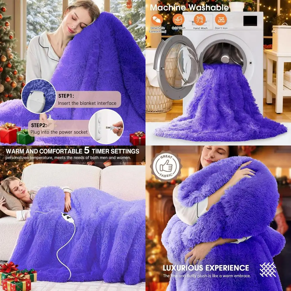Электрическое одеяло двойного размера из искусственного меха, 10 нагрева и 5 настроек таймера, идеальный зимний подарок для женщин и бабушек, 62x84, закат Пуп
Электрическое одеяло двойного размера из искусственного меха, 10 нагрева и 5 настроек таймера, идеальный зимний подарок для женщин и бабушек, 62x84, закат Пуп