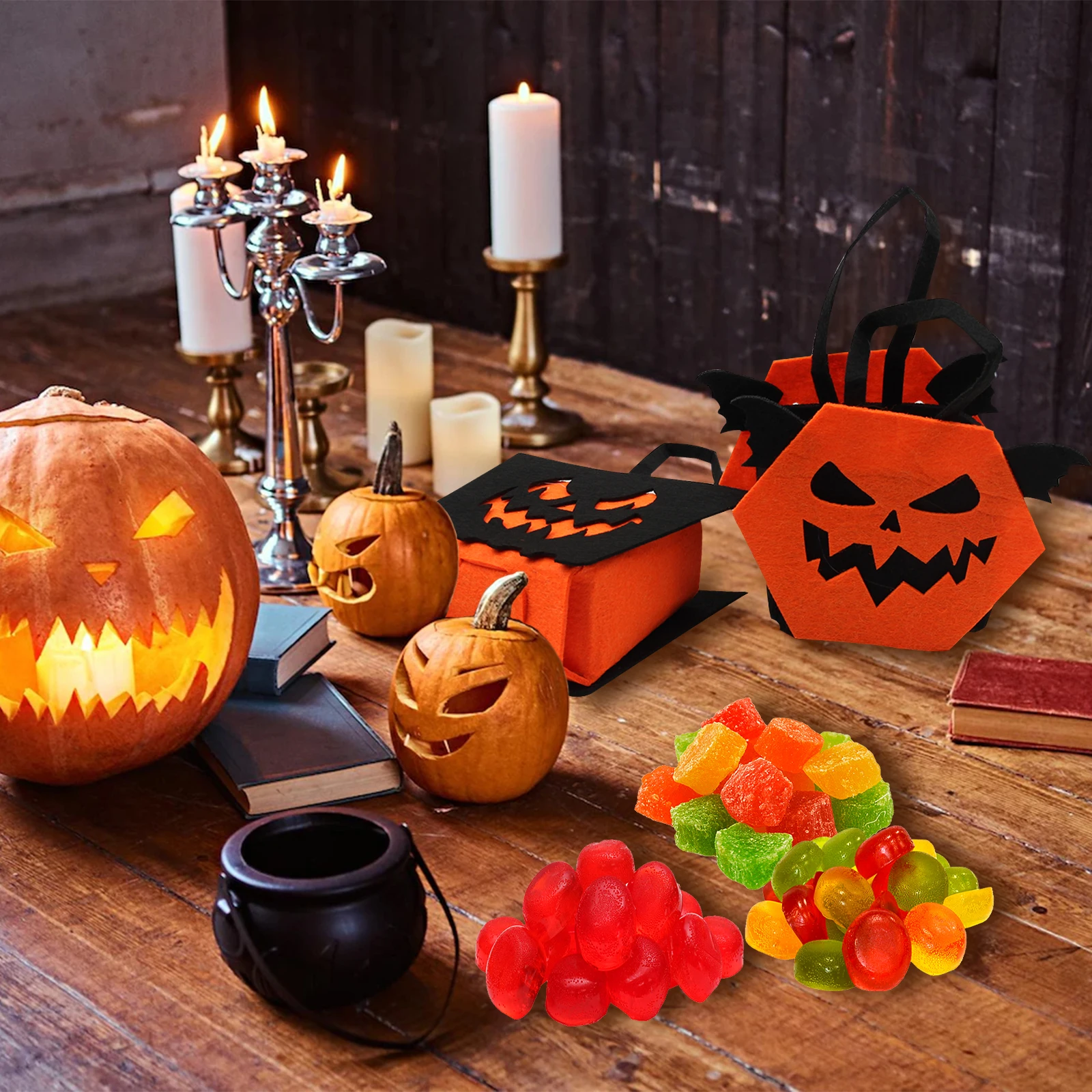 8Pcs Halloween Decorative Candy Bags Non-Woven 3D Handbags For Ghost Festival Atmosphere Setup Great Party Supplies
8Pcs Halloween Decorative Candy Bags Non-Woven 3D Handbags For Ghost Festival Atmosphere Setup Great Party Supplies