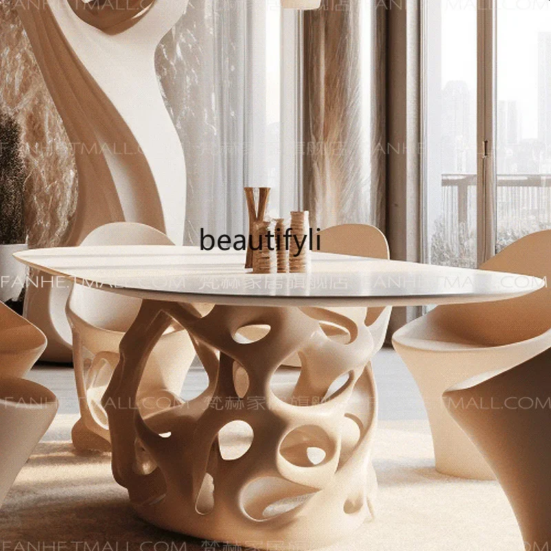 New French long dining table, cream dining table, solid wood personalized dining table and chairs high-end technological sense
New French long dining table, cream dining table, solid wood personalized dining table and chairs high-end technological sense