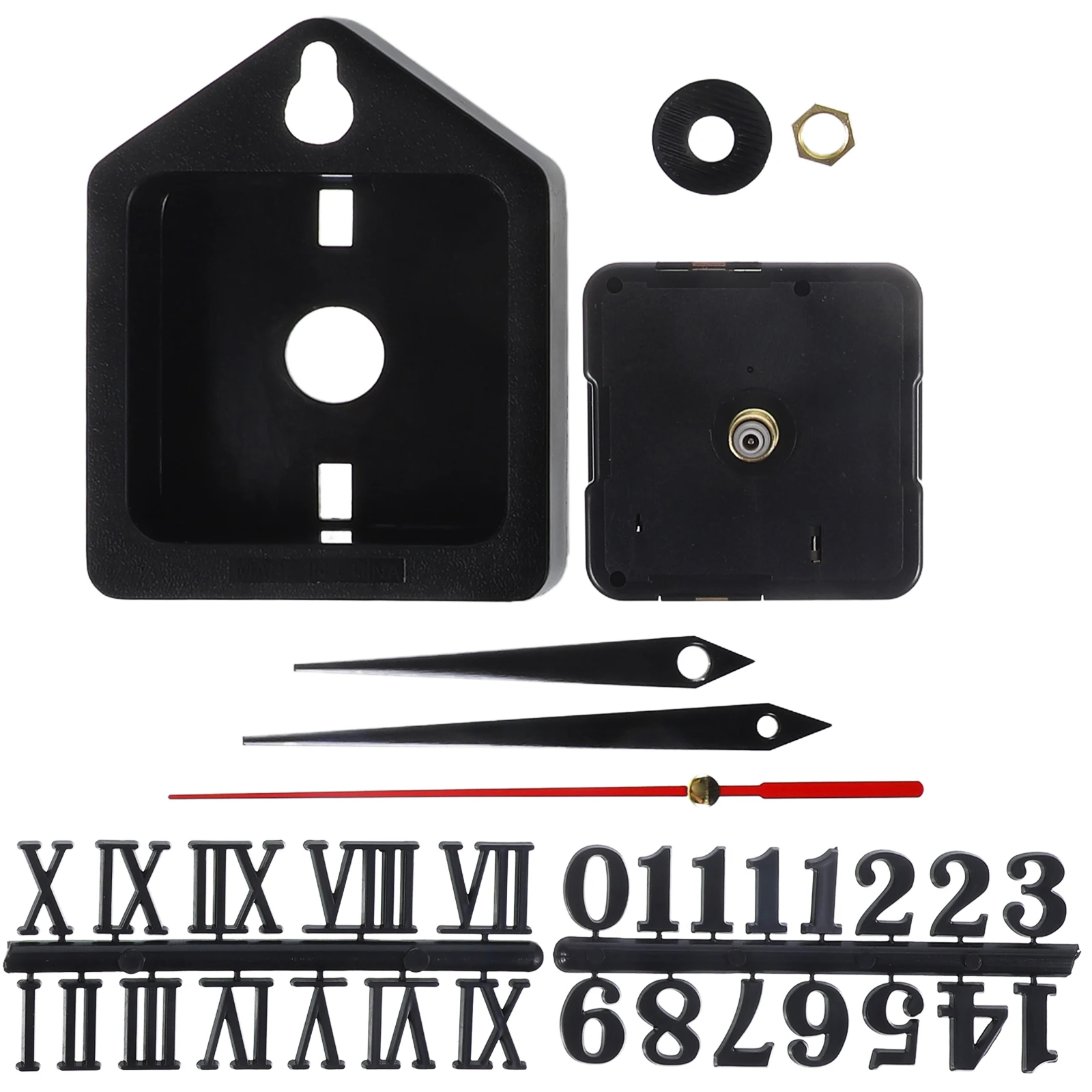 1 set 1 Set Mechanism Kit Operated Plastic Numbers Diy Making Kit For Wall Clock Replacement Repair Craft Projects Clock