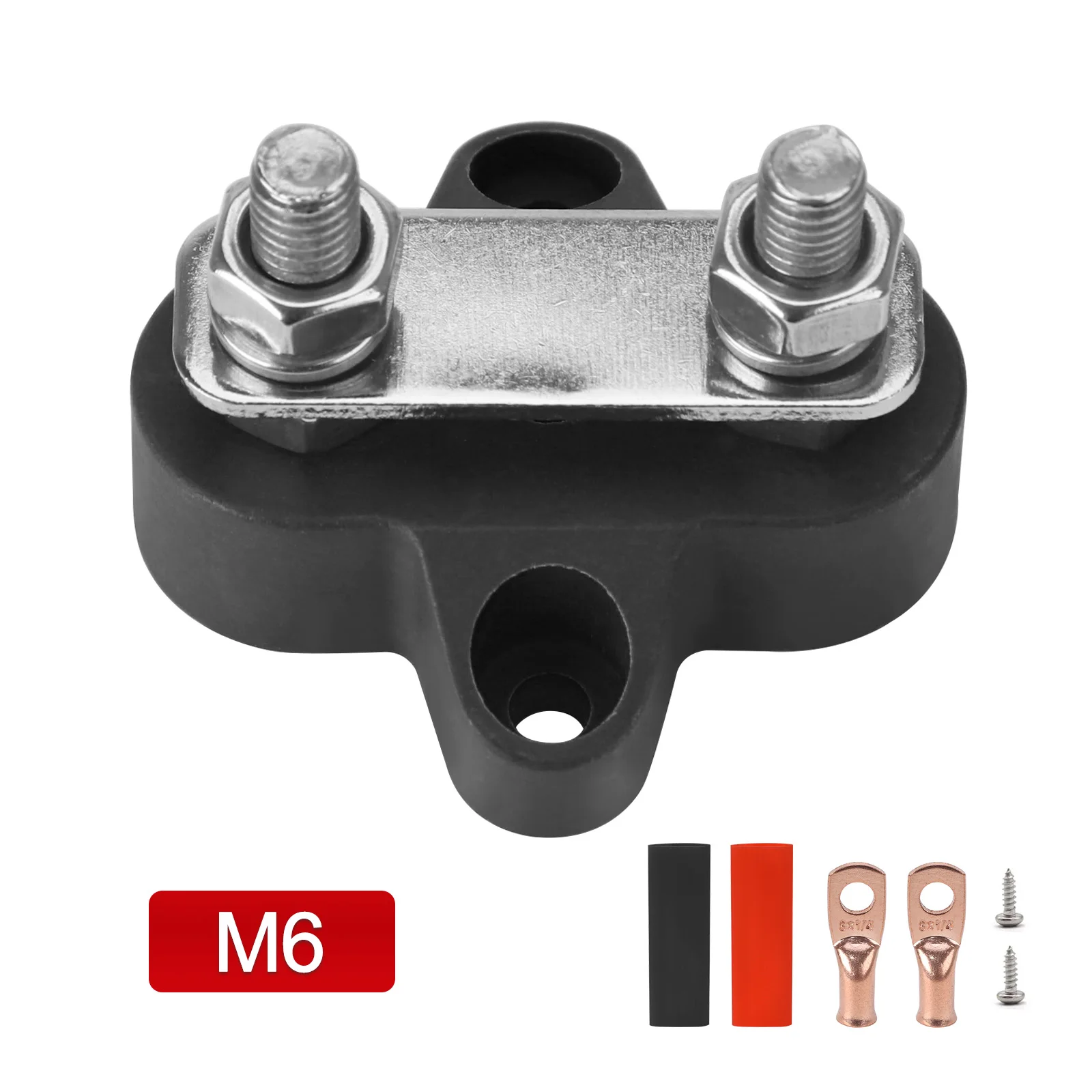 CNSPEED M6 M8 Dual Terminal Studs 5/16" 48V Positive Negative Ground Red Black Insulated Terminal Block FOR Truck Car RV Boat
CNSPEED M6 M8 Dual Terminal Studs 5/16" 48V Positive Negative Ground Red Black Insulated Terminal Block FOR Truck Car RV Boat