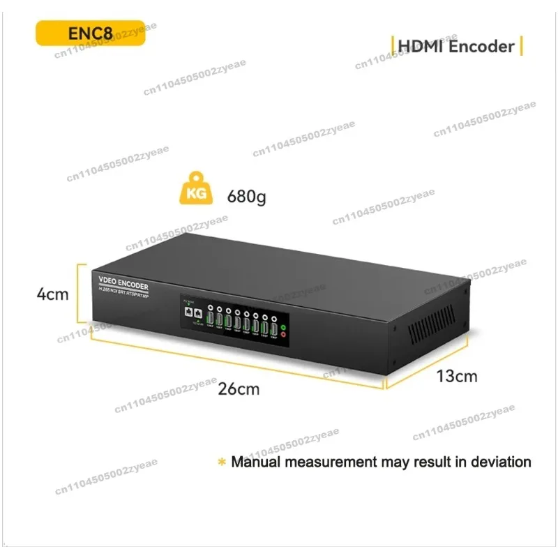 For Link Pi ENC8 4K Low Latency Decoder HDMI Video Encoder GB28181 ARM Cortex A53 Quad Core 1.2GHz Support 1080p60, NDI,SRTH.265
For Link Pi ENC8 4K Low Latency Decoder HDMI Video Encoder GB28181 ARM Cortex A53 Quad Core 1.2GHz Support 1080p60, NDI,SRTH.265