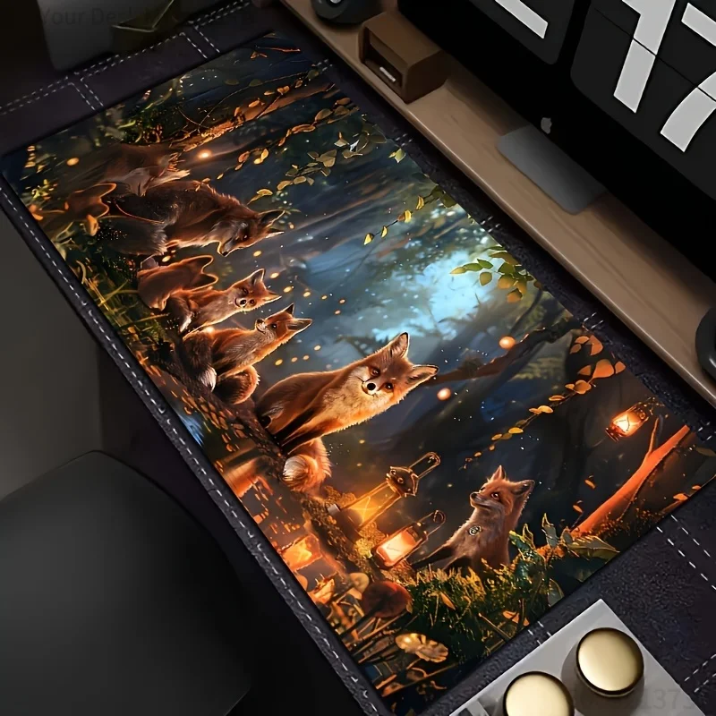 Non-slip gaming mat Magic Forest Fox pattern nature& fantasy enthusiasts rubber base L- mouse pad fantasy workspace accessory
Non-slip gaming mat Magic Forest Fox pattern nature& fantasy enthusiasts rubber base L- mouse pad fantasy workspace accessory
