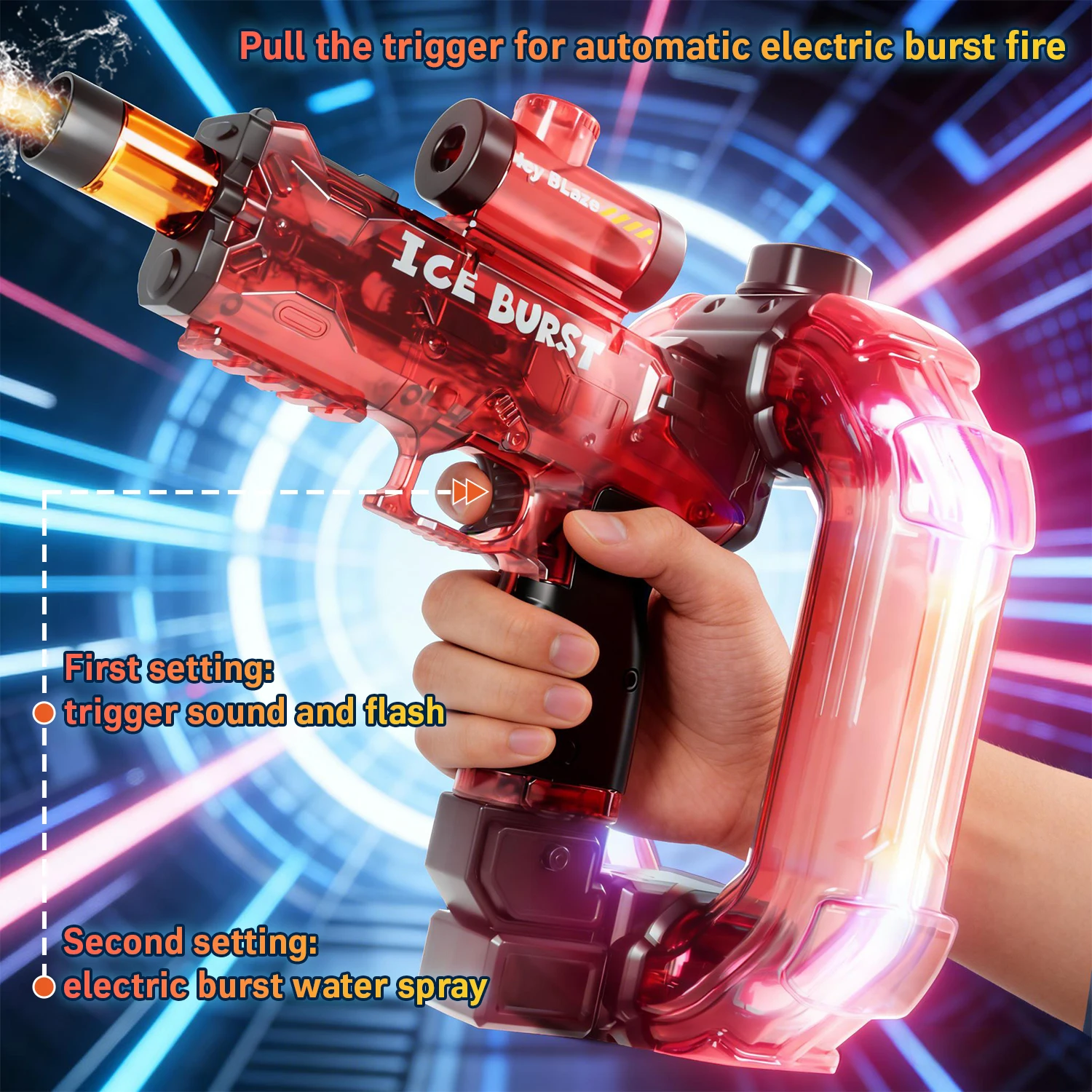 Electric Water Gun for Adults & Kids–Automatic Squirt Gun,26FT Range,High Capacity Battery,LED Light,Super Soaker Pool Party Toy
Electric Water Gun for Adults & Kids–Automatic Squirt Gun,26FT Range,High Capacity Battery,LED Light,Super Soaker Pool Party Toy