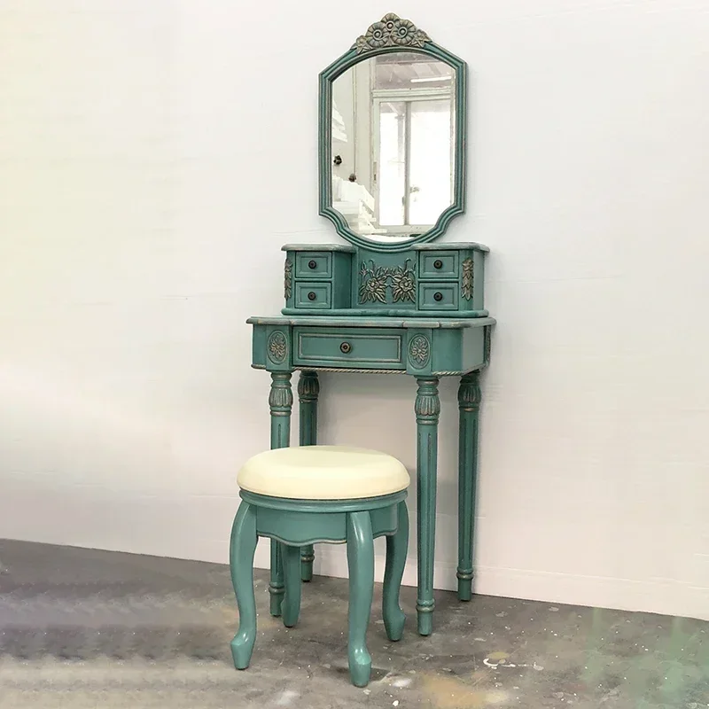 American-Style Small Apartment Dressing Table Bedroom Retro 60 Dresser Mediterranean Dressing Table Bedroom Furniture
American-Style Small Apartment Dressing Table Bedroom Retro 60 Dresser Mediterranean Dressing Table Bedroom Furniture