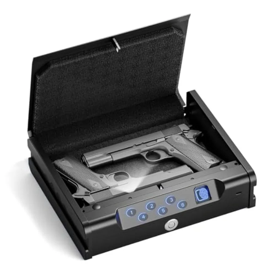 Биометрический сейф для пистолетов Easy Edition: 3 способа быстрого доступа (отпечаток пальца/цифровая клавиатура/ключ) – Умный сейф для пистолетов
Биометрический сейф для пистолетов Easy Edition: 3 способа быстрого доступа (отпечаток пальца/цифровая клавиатура/ключ) – Умный сейф для пистолетов
