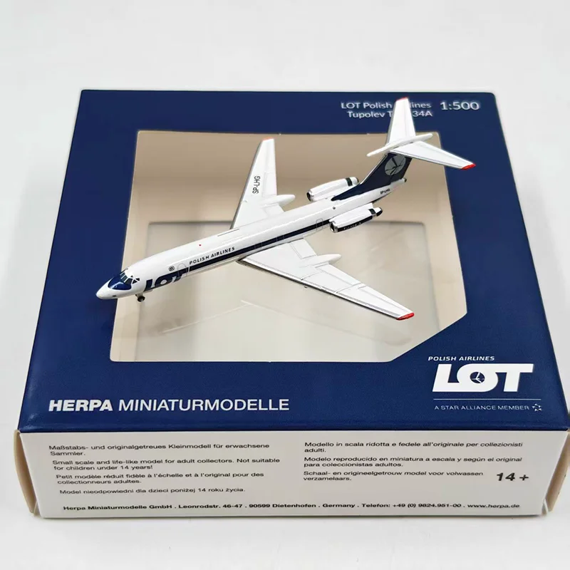 herpa Diecast Alloy 1:500 Scale LOT Tupolev Tu-134A Airplane Model For Display Collections
herpa Diecast Alloy 1:500 Scale LOT Tupolev Tu-134A Airplane Model For Display Collections