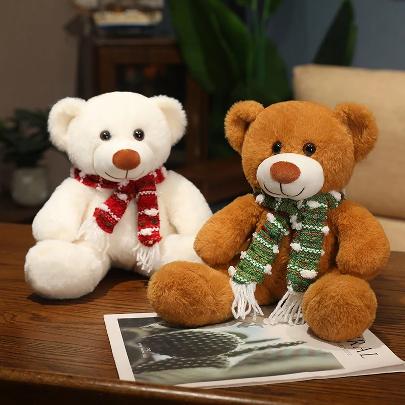 3 Colors Scarf Bear Plush Toys 35CM Christmas Bear Plush Toy Kawaii Brown And White Bear Plush Doll Kid Xmas Gift
3 Colors Scarf Bear Plush Toys 35CM Christmas Bear Plush Toy Kawaii Brown And White Bear Plush Doll Kid Xmas Gift