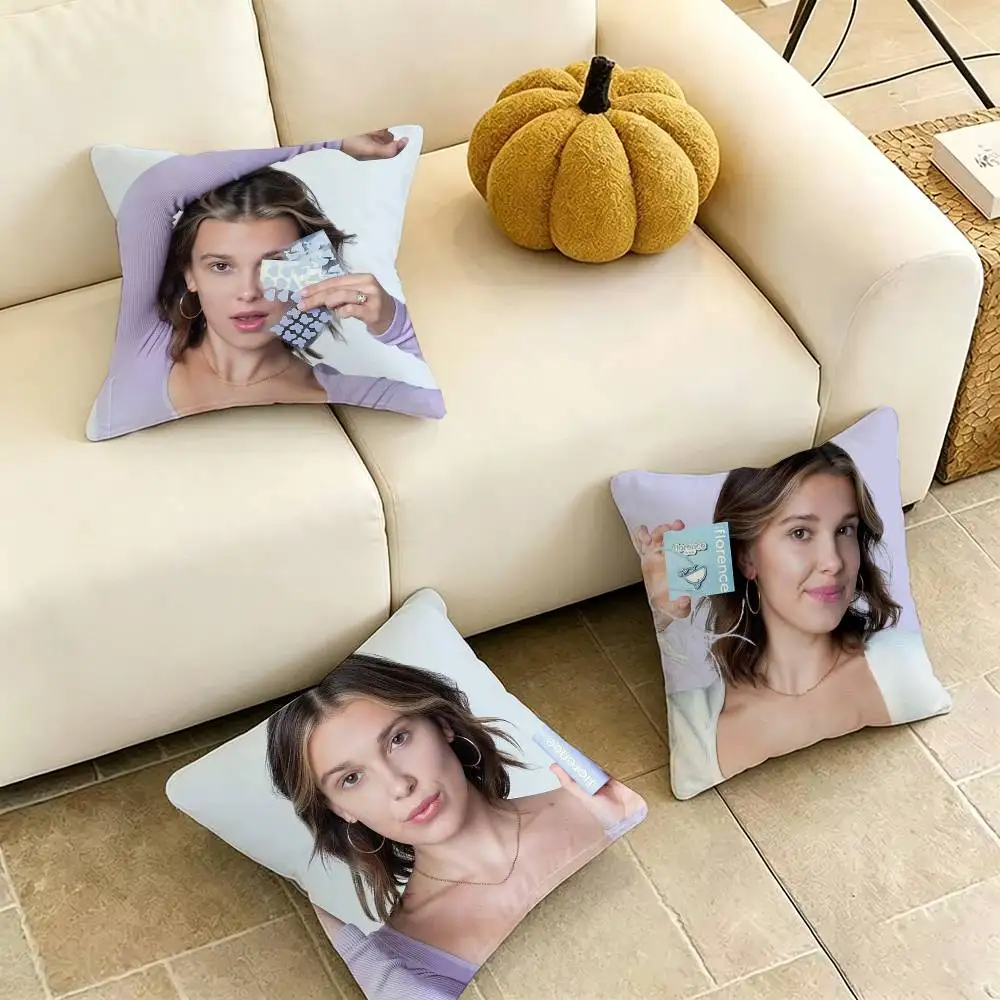 Actor Millie Bobby B-Brown Square Double-Sided printed Pillow Case Bedroom Bedside Pillow Sofa Cushion Cover Gift
Actor Millie Bobby B-Brown Square Double-Sided printed Pillow Case Bedroom Bedside Pillow Sofa Cushion Cover Gift