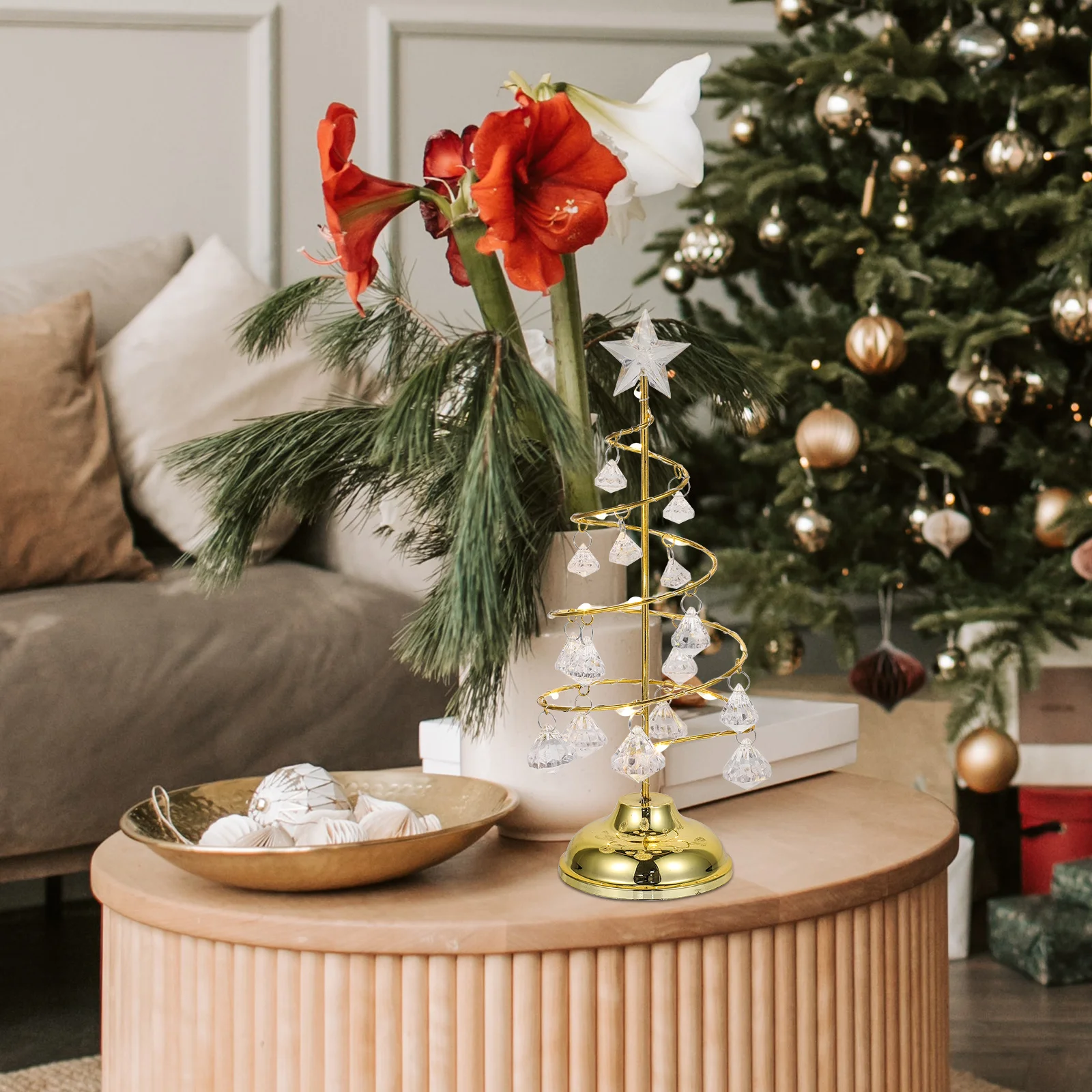 Wrought Iron Crystal Christmas Tree Night Light Bling Layers Luminous Tabletop Decor Christmas Tree Night Lamp
Wrought Iron Crystal Christmas Tree Night Light Bling Layers Luminous Tabletop Decor Christmas Tree Night Lamp