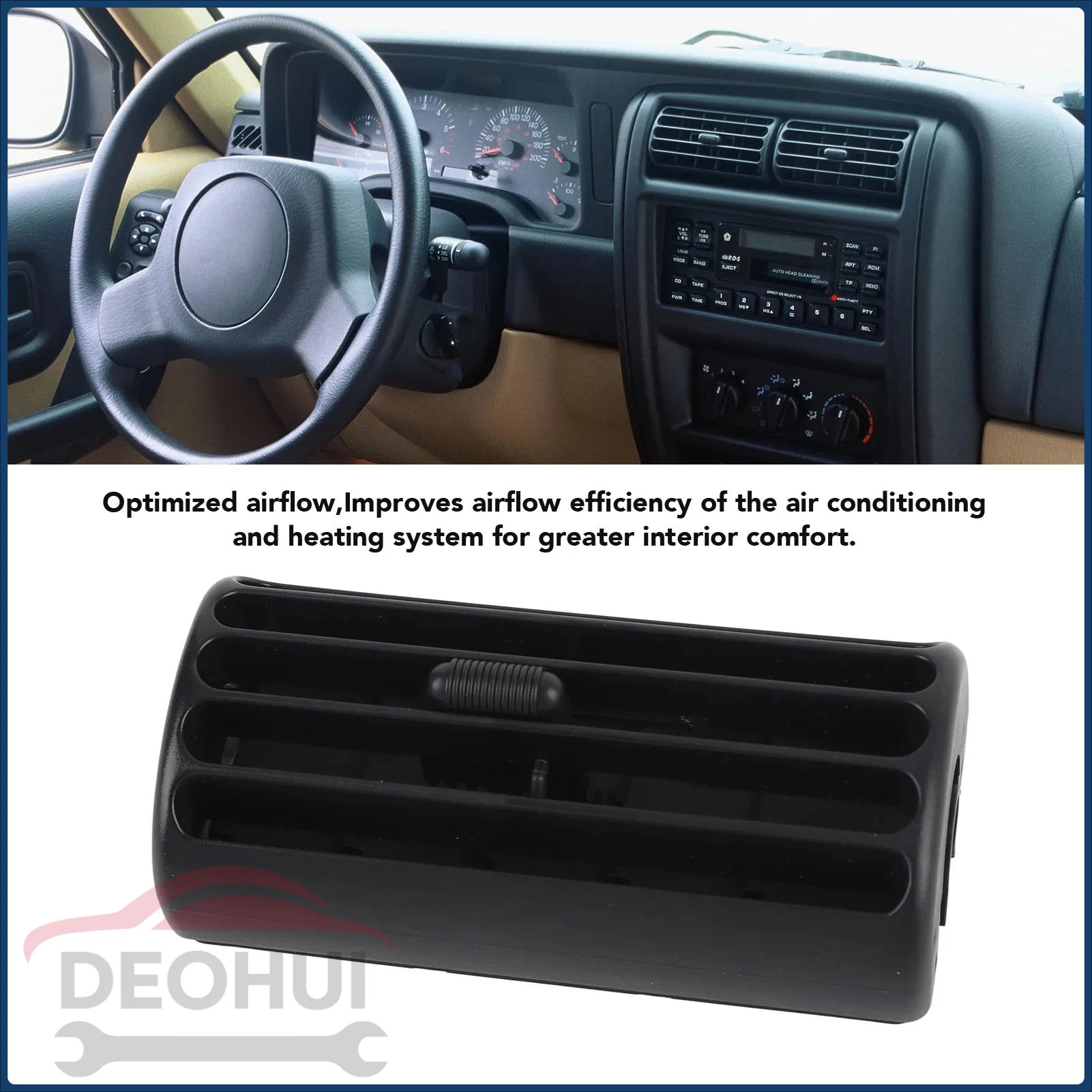 Передняя центральная вентиляционная решетка 5FS10LAZAB, пластиковая приборная панель, замена вентиляционного отверстия переменного тока для Jeep Cherokee XJ 1997-2001
Передняя центральная вентиляционная решетка 5FS10LAZAB, пластиковая приборная панель, замена вентиляционного отверстия переменного тока для Jeep Cherokee XJ 1997-2001