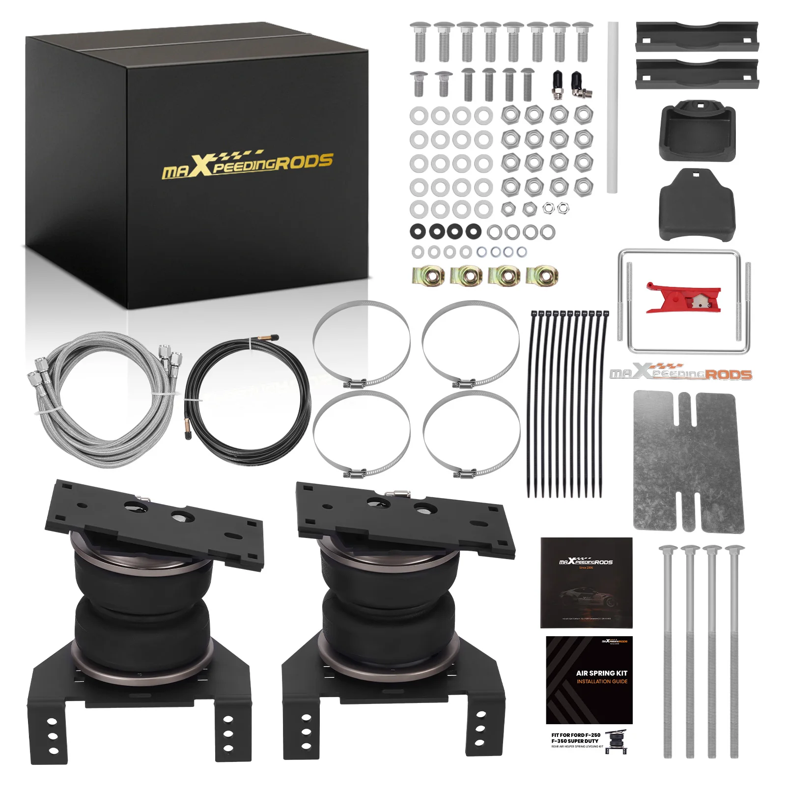 Rear Air Helper Spring Kit for Ford F-250 SUPER DUTY PICKUP 4x4 2017-2019
Rear Air Helper Spring Kit for Ford F-250 SUPER DUTY PICKUP 4x4 2017-2019