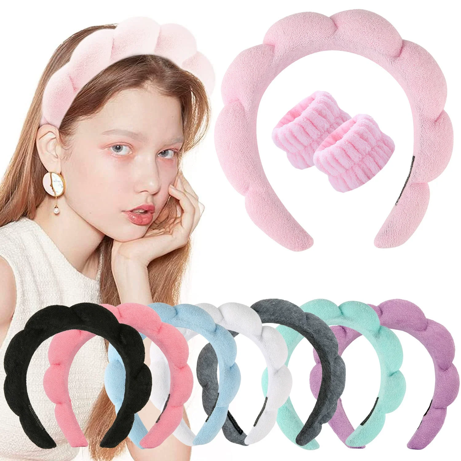 Microfiber Washing Wristbands Scrunchies Puffy Headband Spa Sponge Headband Hairband for Washing Face Makeup Shower Skin Care
Microfiber Washing Wristbands Scrunchies Puffy Headband Spa Sponge Headband Hairband for Washing Face Makeup Shower Skin Care