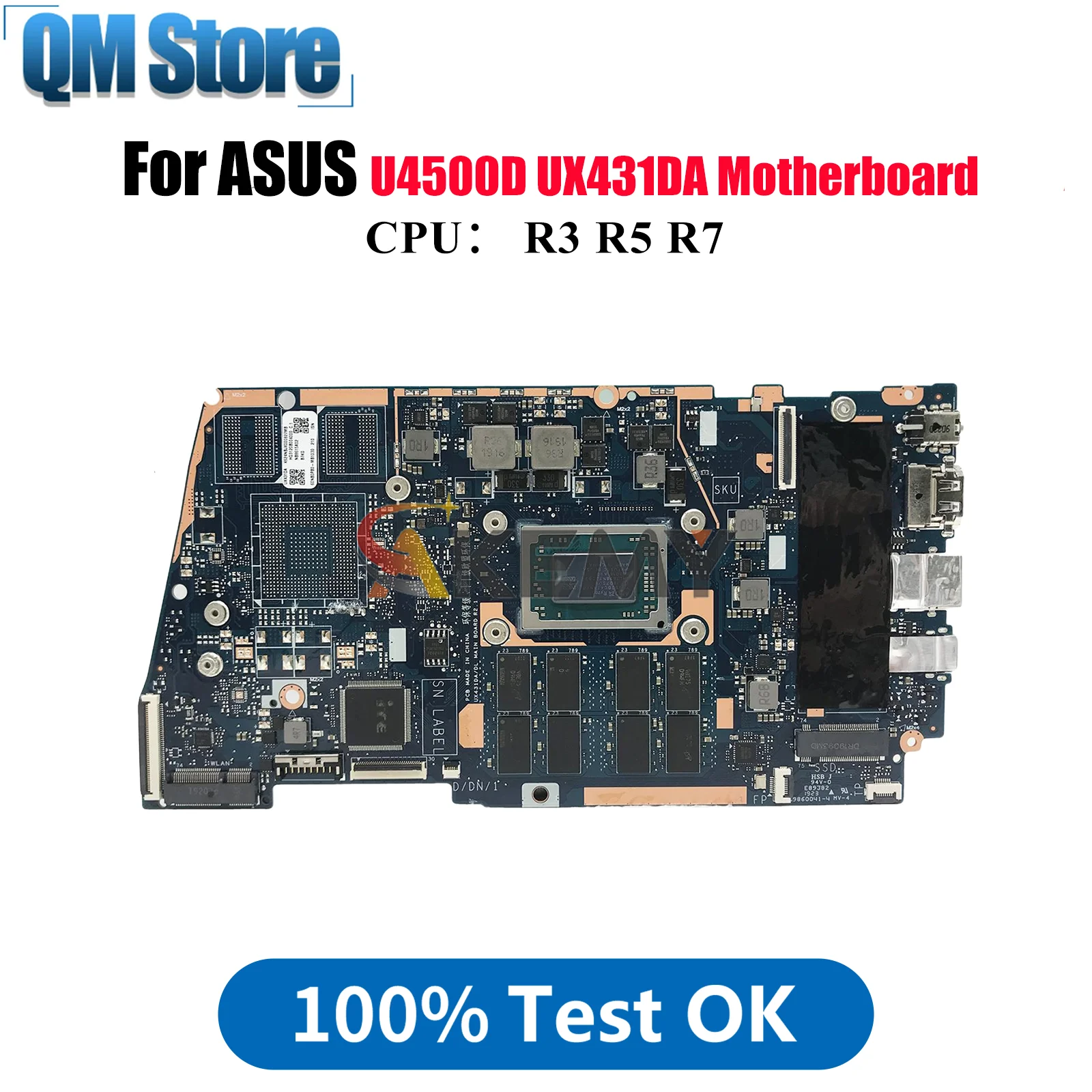 UX431DA Материнская плата для ноутбука ASUS ZenBook U4500D UX431D UX431DA Материнская плата для ноутбука с процессором R3 R5 R7 100% тестирование ОК быстрая доставка
UX431DA Материнская плата для ноутбука ASUS ZenBook U4500D UX431D UX431DA Материнская плата для ноутбука с процессором R3 R5 R7 100% тестирование ОК быстрая доставка