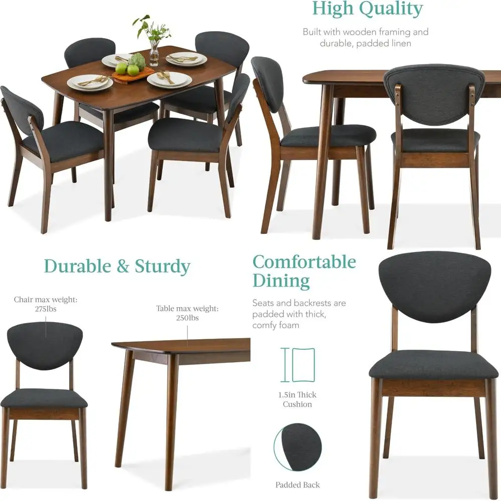 Set of 4 Brown Rattan Dining Chairs, Wooden Mid-Century Modern Kitchen Chairs, Mesh Back Cane Dining Room Chairs, Inspired by Ce
Set of 4 Brown Rattan Dining Chairs, Wooden Mid-Century Modern Kitchen Chairs, Mesh Back Cane Dining Room Chairs, Inspired by Ce