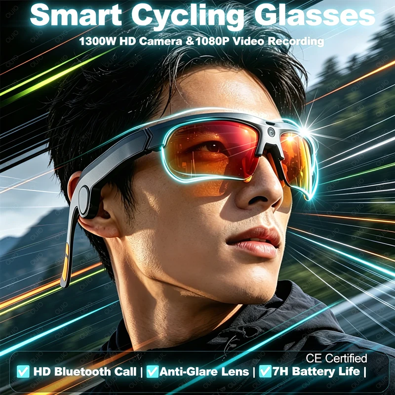 2026 New Built-in 13MP HD Camera Smart Cycling Glasses AI Recognition AI Translation 1080P HD Shooting BT Call Cycling Glasses
2026 New Built-in 13MP HD Camera Smart Cycling Glasses AI Recognition AI Translation 1080P HD Shooting BT Call Cycling Glasses