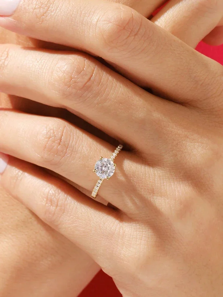 KNB 2 Carat Round Moissanite Diamond Brilliant Rings For Women Real 925 Sterling Silver Engagement Wedding Luxury Fine Jewelry
KNB 2 Carat Round Moissanite Diamond Brilliant Rings For Women Real 925 Sterling Silver Engagement Wedding Luxury Fine Jewelry