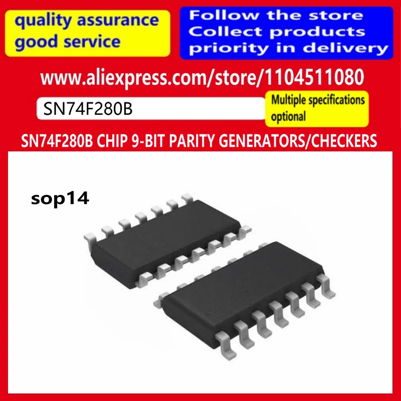 10pcs/ SN74F280B CHIP 9-BIT PARITY GENERATORS/CHECKERS 74F280
10pcs/ SN74F280B CHIP 9-BIT PARITY GENERATORS/CHECKERS 74F280