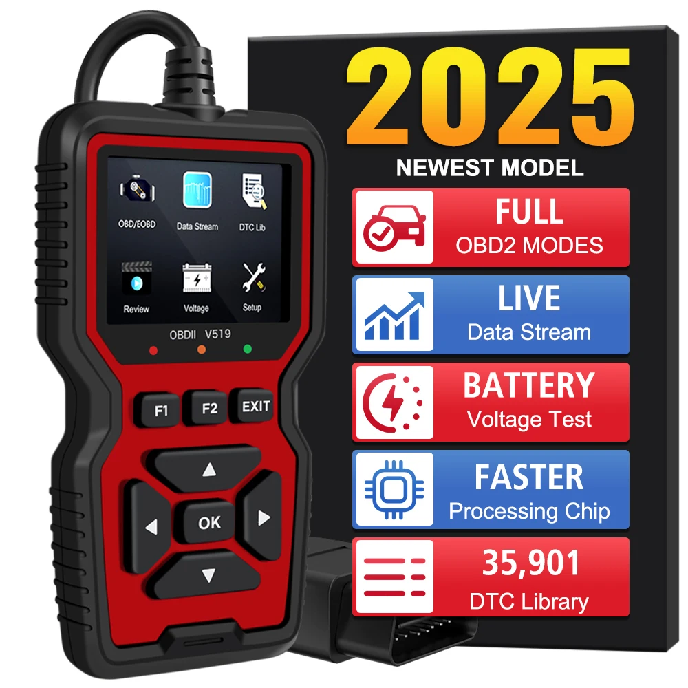 Считыватель кодов Автомобильный инструмент для диагностики неисправностей Обнаружение напряжения аккумулятора V519 Elm327 Сканер OBD2 Дані чтения неисправностей двигателя
Считыватель кодов Автомобильный инструмент для диагностики неисправностей Обнаружение напряжения аккумулятора V519 Elm327 Сканер OBD2 Дані чтения неисправностей двигателя