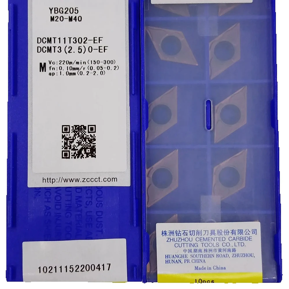 100% ZCC DCMT11T302-EF Carbide Inserts CNC Lathe Cutter Turning Tool DCMT for Stainless Steel DCMT 3(2.5)0-EF
100% ZCC DCMT11T302-EF Carbide Inserts CNC Lathe Cutter Turning Tool DCMT for Stainless Steel DCMT 3(2.5)0-EF
