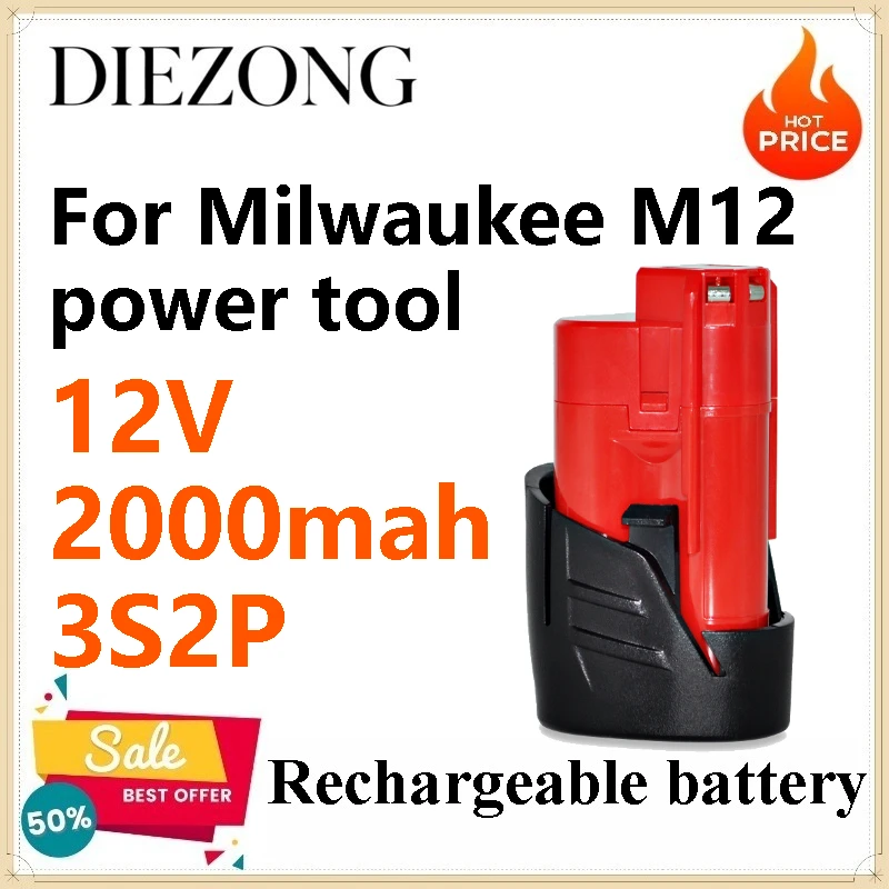 Brand New 12V 2Ah 3S2P 3-core Rechargeable Battery for Milwaukee M12 Power Tool
Brand New 12V 2Ah 3S2P 3-core Rechargeable Battery for Milwaukee M12 Power Tool