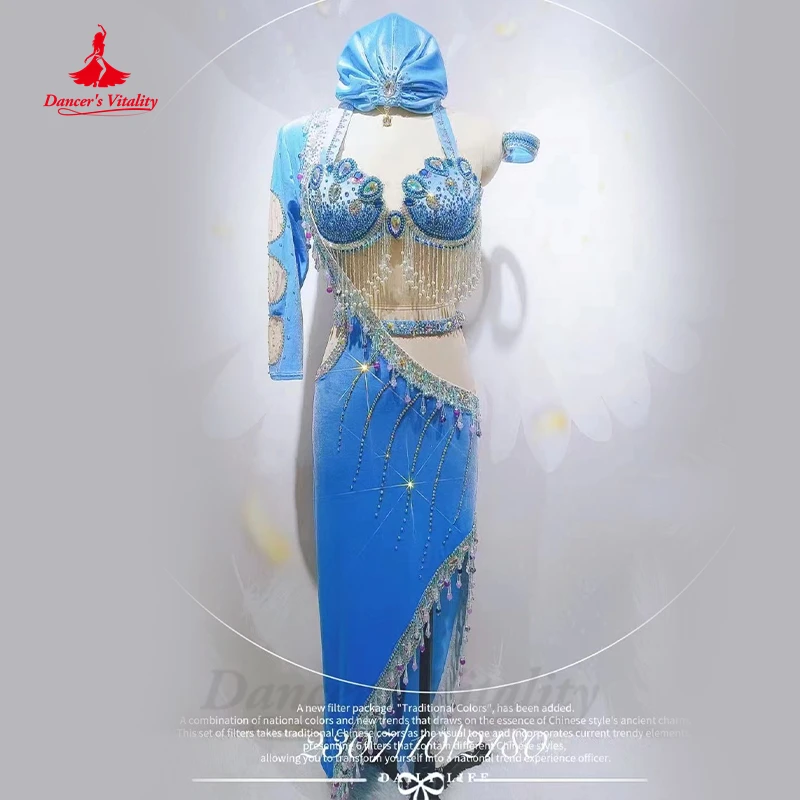 Belly Dance Costume Set Senior AB Bra+headdress+robe 3pcs Customsized Shaabi Baladi Performance Women Saidi Clothing Outfit
Belly Dance Costume Set Senior AB Bra+headdress+robe 3pcs Customsized Shaabi Baladi Performance Women Saidi Clothing Outfit