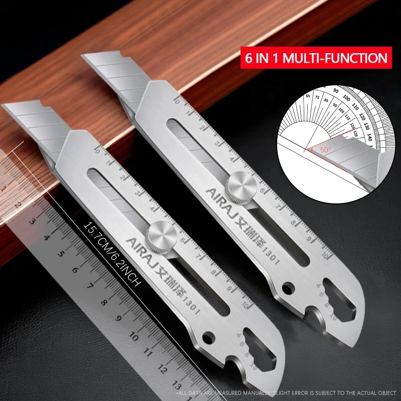 Многофункциональный универсальный нож, выдвижной, острый, сверхмощный стальной нож для резки бумаги, ручные инструменты промышленного класса
Многофункциональный универсальный нож, выдвижной, острый, сверхмощный стальной нож для резки бумаги, ручные инструменты промышленного класса