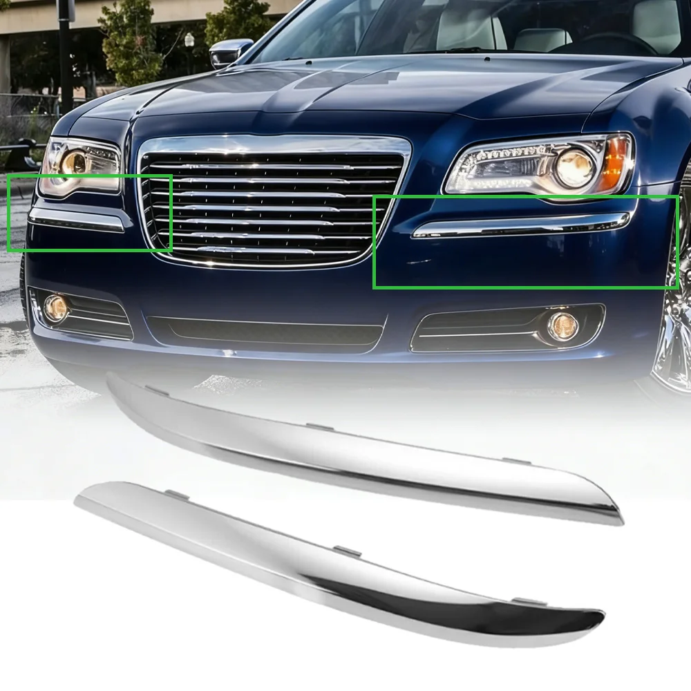 2pcs Chrome Front Bumper Trim Molding for Chrysler 300 except SRT8 models 2011 2012 2013 2014 Front Bumper Reflector Trim
2pcs Chrome Front Bumper Trim Molding for Chrysler 300 except SRT8 models 2011 2012 2013 2014 Front Bumper Reflector Trim