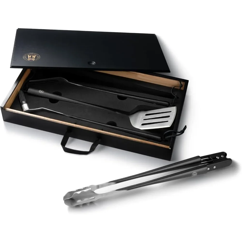 Schmidt Brothers - BBQ Carbon 6, 4-Piece Grilling Accessory Set, Full-Forged Stainless Steel Grilling Utensils Including Spatula
Schmidt Brothers - BBQ Carbon 6, 4-Piece Grilling Accessory Set, Full-Forged Stainless Steel Grilling Utensils Including Spatula