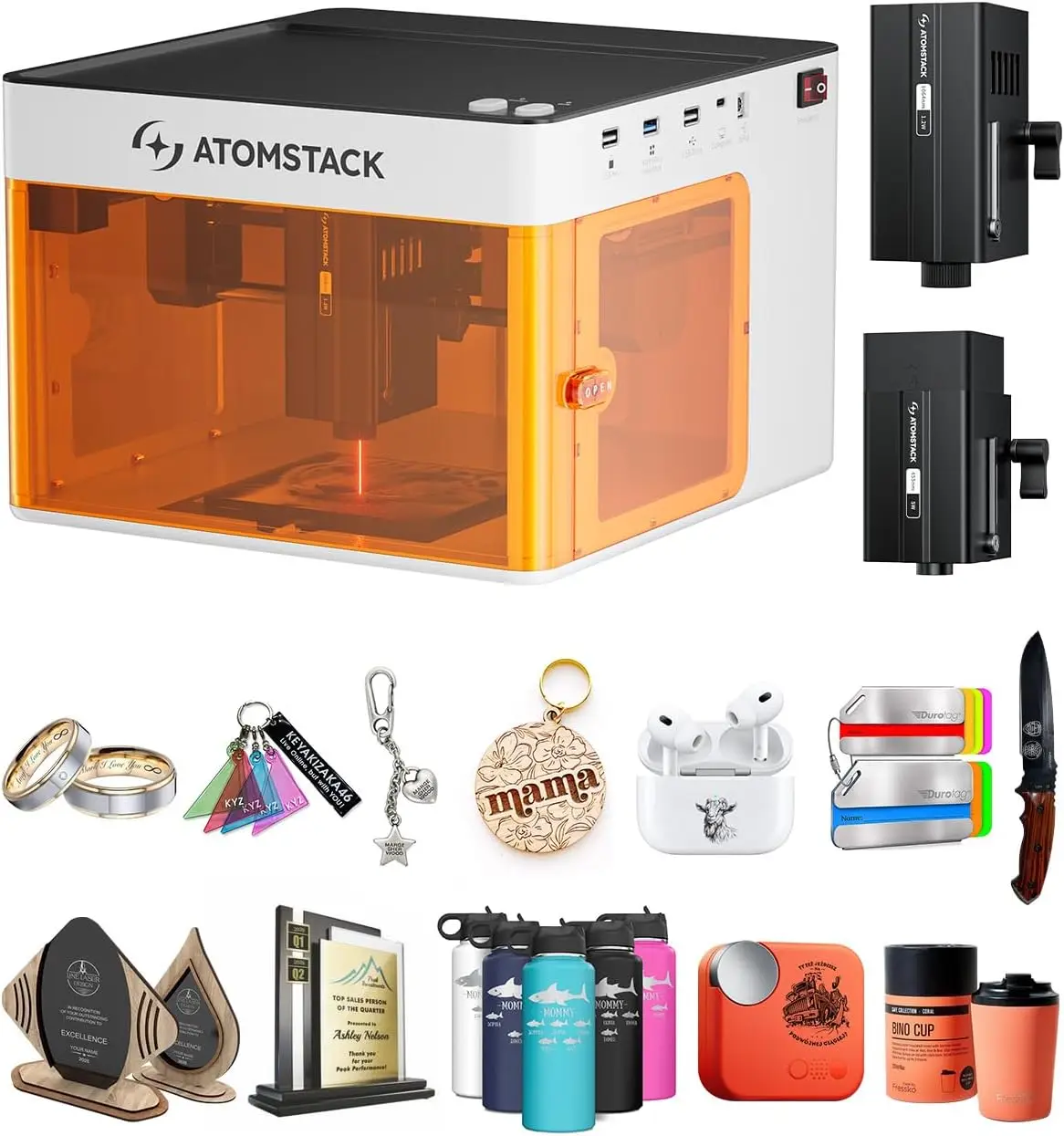 ATOMSTACK P1 Dual Laser Engraver, 5W Diode, 1.2W Infrared Laser, Laser Cutter, Enclosed Laser Engraving Machine, Beginners
ATOMSTACK P1 Dual Laser Engraver, 5W Diode, 1.2W Infrared Laser, Laser Cutter, Enclosed Laser Engraving Machine, Beginners