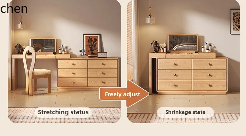 QZT Solid Wood Dressing Table Storage Cabinet Integrated Bedroom Bedside Chest of Drawers Extendable Corner Makeup Table
QZT Solid Wood Dressing Table Storage Cabinet Integrated Bedroom Bedside Chest of Drawers Extendable Corner Makeup Table