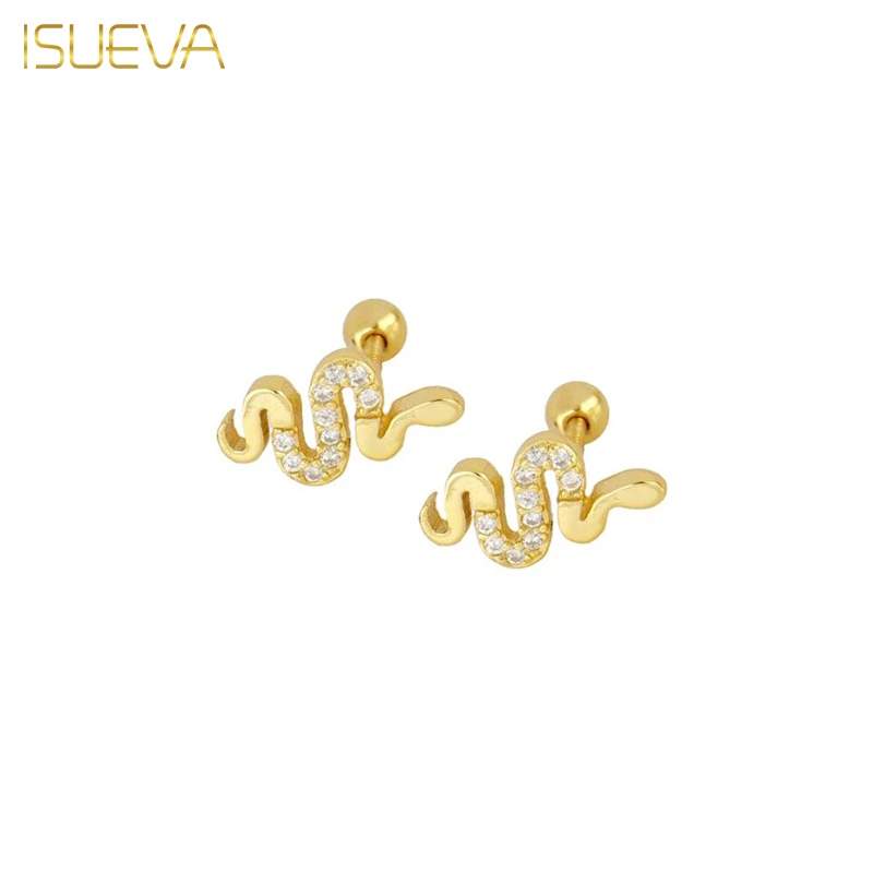 ISUEVA Gold Plated Snake Stud Earrings for Women Fashion Piercing Exquisite Zircon Women's Earrings 2023 Jewelry Wholesale
ISUEVA Gold Plated Snake Stud Earrings for Women Fashion Piercing Exquisite Zircon Women's Earrings 2023 Jewelry Wholesale