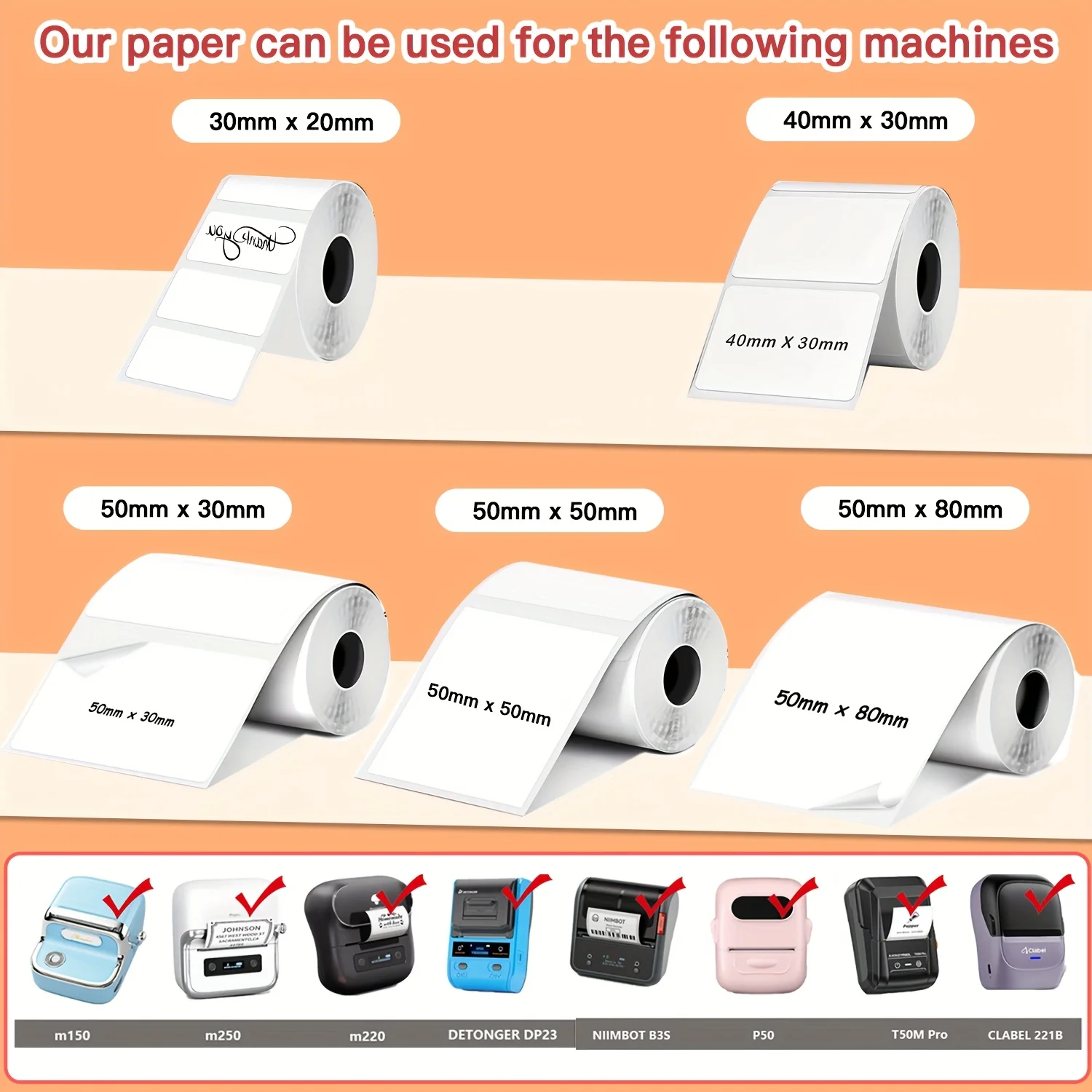 5Pcs Self-Adhesive Thermal Label Printer Paper - White Square, Durable & Compatible with M110/M200/M120/M220/Ep210/P50/Detong P1
5Pcs Self-Adhesive Thermal Label Printer Paper - White Square, Durable & Compatible with M110/M200/M120/M220/Ep210/P50/Detong P1