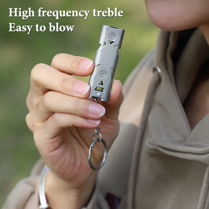 Многофункциональный брелок-свисток с двойной трубкой, высокодецибельный, портативный, для выживания на природе, кемпинга, экстренных ситуаций, 1 шт.
Многофункциональный брелок-свисток с двойной трубкой, высокодецибельный, портативный, для выживания на природе, кемпинга, экстренных ситуаций, 1 шт.