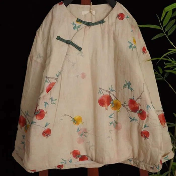 New Chinese Sle Thiened Cotton Jaet Women's Winter Retro Side Buttoned Hemp Print Coat Warm And Sli Long Sve rou...
New Chinese Sle Thiened Cotton Jaet Women's Winter Retro Side Buttoned Hemp Print Coat Warm And Sli Long Sve rou...