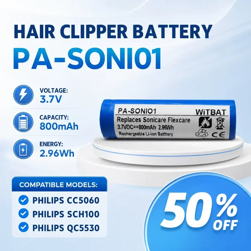 For CC5060 SCH100 QC5530 Haircut Clipper Replacement Battery
For CC5060 SCH100 QC5530 Haircut Clipper Replacement Battery