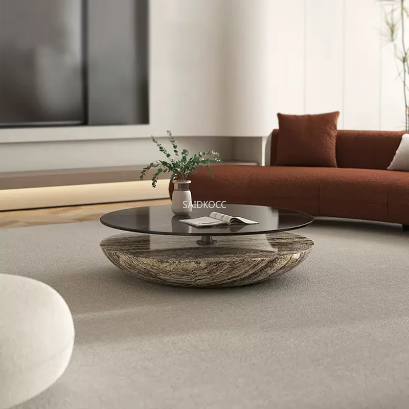 French style modern natural splicing tempered glass natural marble villa living room travertine coffee table
French style modern natural splicing tempered glass natural marble villa living room travertine coffee table