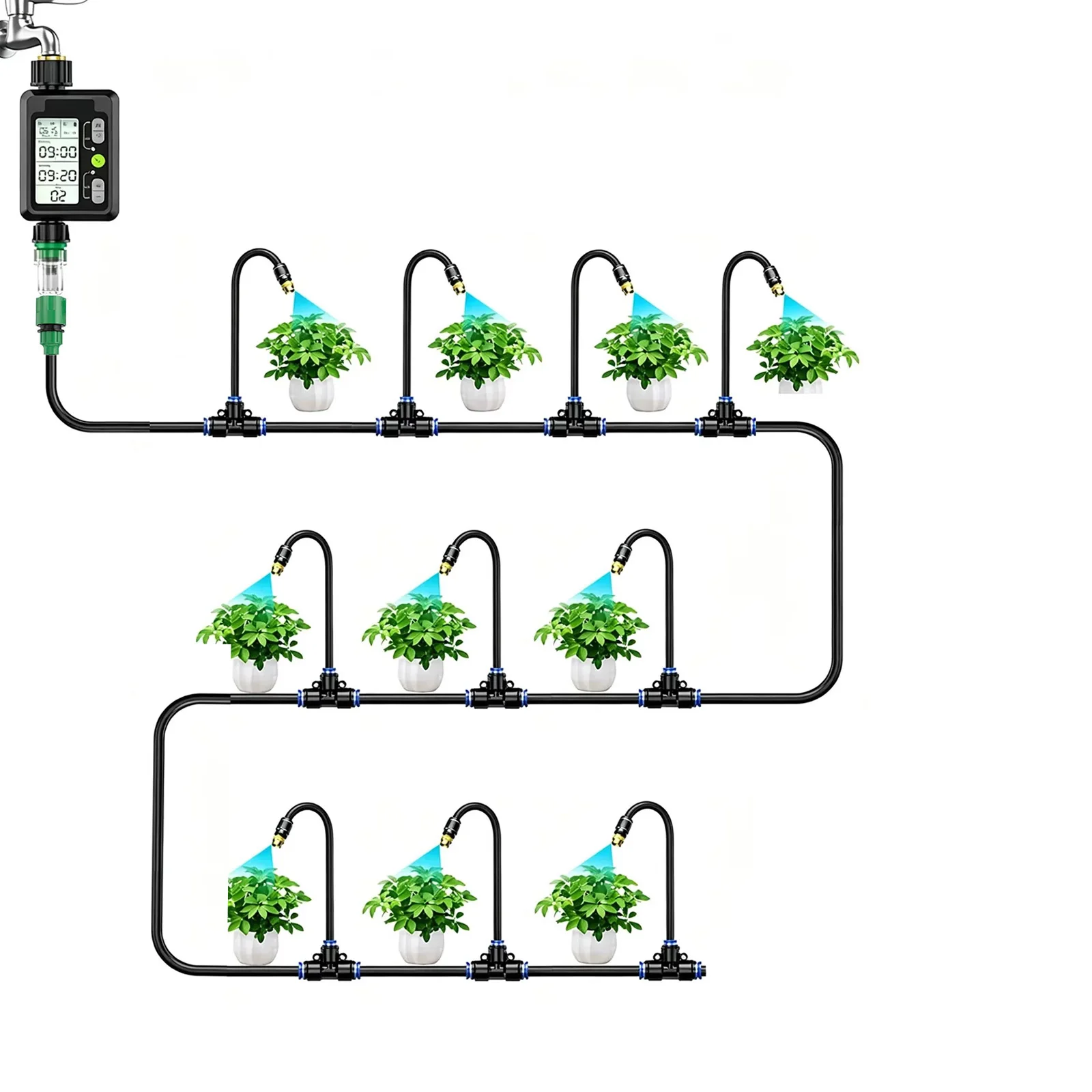 Garden Irrigation Kit Automatic Timing Watering Device 8×12mm PE Micro Drip Irrigation System Universal Nozzle 15M 20M 30M
Garden Irrigation Kit Automatic Timing Watering Device 8×12mm PE Micro Drip Irrigation System Universal Nozzle 15M 20M 30M
