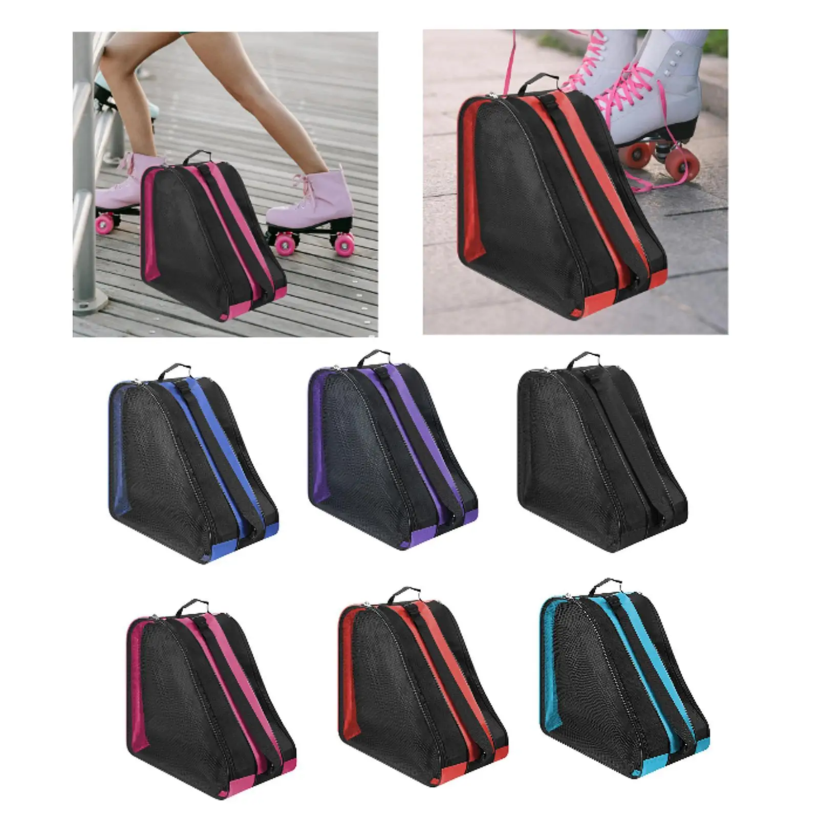 Сумка для роликовых коньков Сумка для коньков Многоцелевые аксессуары с ручкой-органайзером
Сумка для роликовых коньков Сумка для коньков Многоцелевые аксессуары с ручкой-органайзером