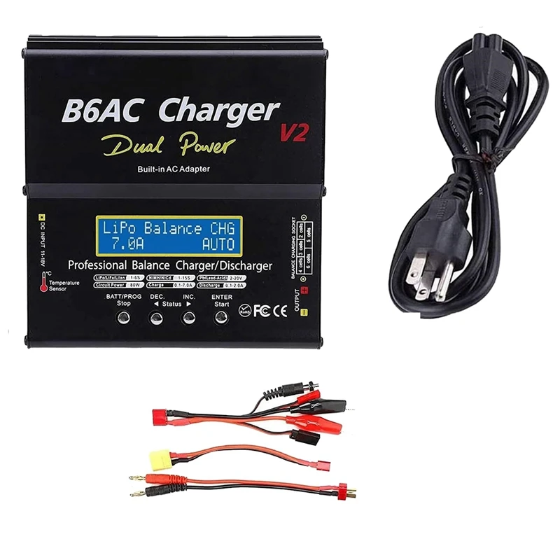 Aircraft Model B6 Charger Black IMAX B6AC V2 80W 7A Lithium Battery Nimh US Plug
Aircraft Model B6 Charger Black IMAX B6AC V2 80W 7A Lithium Battery Nimh US Plug