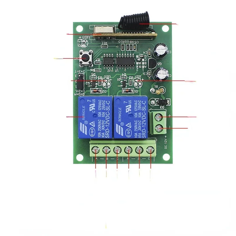Two-way Wireless Remote Control Switch, Intelligent Access Switch, Motor Forward and Reverse Control, DC 12V
Two-way Wireless Remote Control Switch, Intelligent Access Switch, Motor Forward and Reverse Control, DC 12V