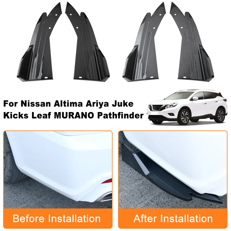 Car Rear Bumper Spoiler Lip Diffuser Side Skirt Splitter Wrap Angle Anti-Crash For Nissan Altima Ariya Juke Kicks Leaf MURANO
Car Rear Bumper Spoiler Lip Diffuser Side Skirt Splitter Wrap Angle Anti-Crash For Nissan Altima Ariya Juke Kicks Leaf MURANO