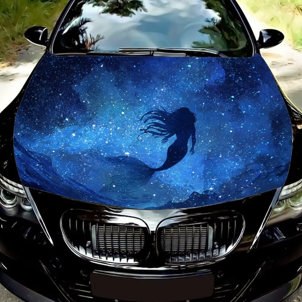 Mermaid Silhouette in Starry Night Car Hood Vinyl Wrap - Waterproof, Self-Adhesive, Surface Protection Decal Sticker For Auto En
Mermaid Silhouette in Starry Night Car Hood Vinyl Wrap - Waterproof, Self-Adhesive, Surface Protection Decal Sticker For Auto En