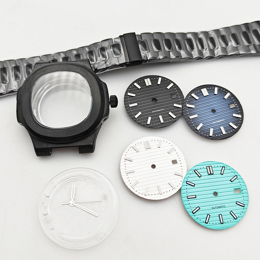 42MM Stainless Steel Watch Case Bracelet Set Sapphire Glass Black Case 30.5MM Dial Stainless Steel Watch Band Watch Accessories
42MM Stainless Steel Watch Case Bracelet Set Sapphire Glass Black Case 30.5MM Dial Stainless Steel Watch Band Watch Accessories